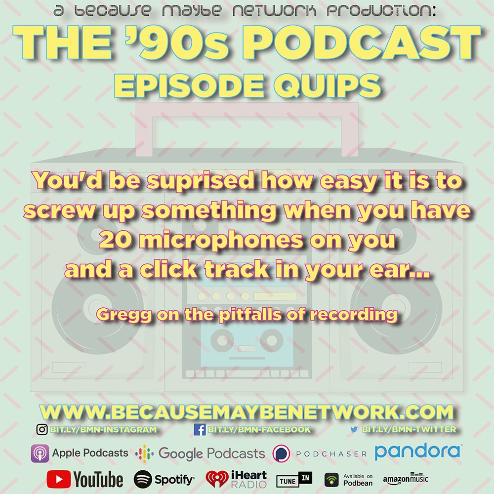 _BecauseMaybe's tweet image. Recording can be a breeze...

#90spodcast #podcast #nostalgia #throwback #90s #90sreview #albumreview #foofighters #debutalbum #davegrohl #goodgreif #illstickaround #bigme #soloalbum #rock #alternative