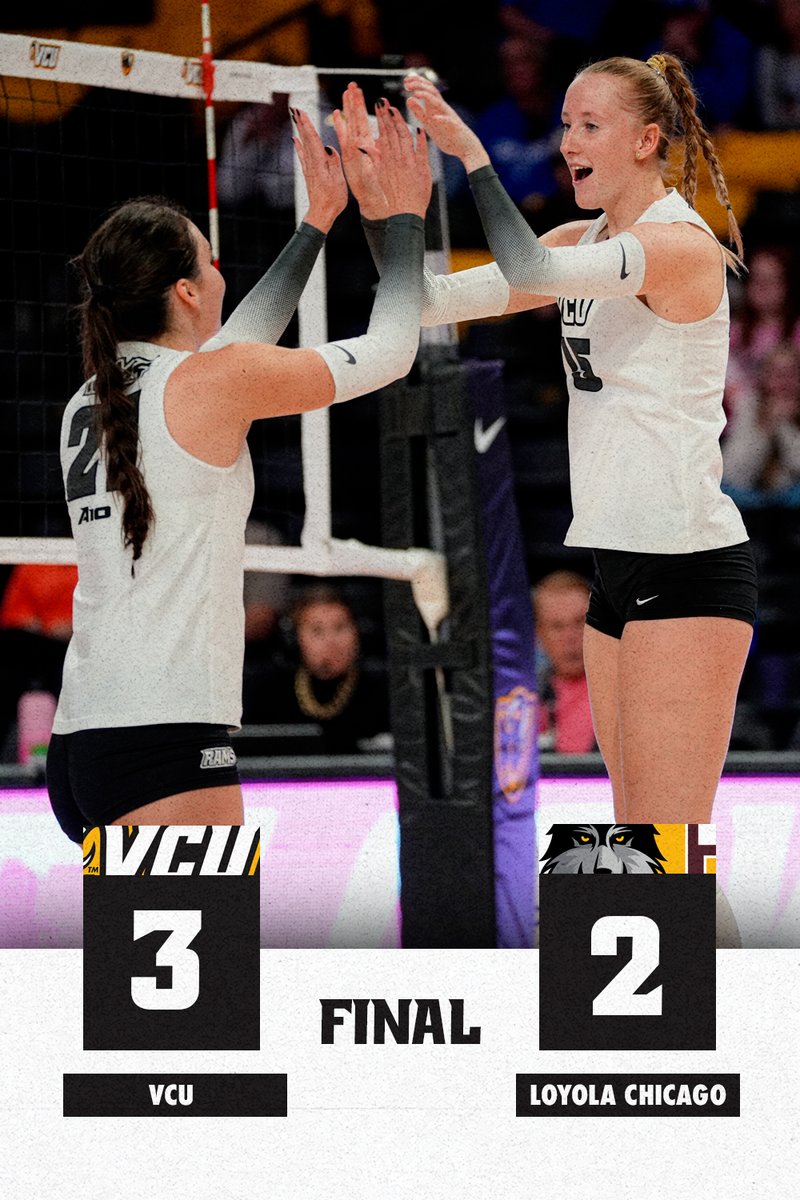 VCUvolleyball's tweet photo. Five in a row!

🏐 Knight - 11 kills, 4 blocks, .391 %
🏐 Rienks - 12 kills, 4 blocks
🏐 Del Core - 12 kills

#LetsGoVCU https://t.co/C36deJtKEL