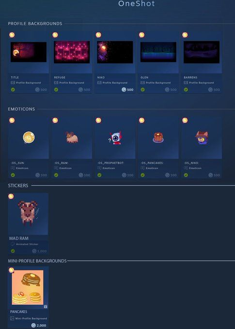 Day 278 of No OneShot steam pointshop Mad Ram sticker and pancakes miniprofile