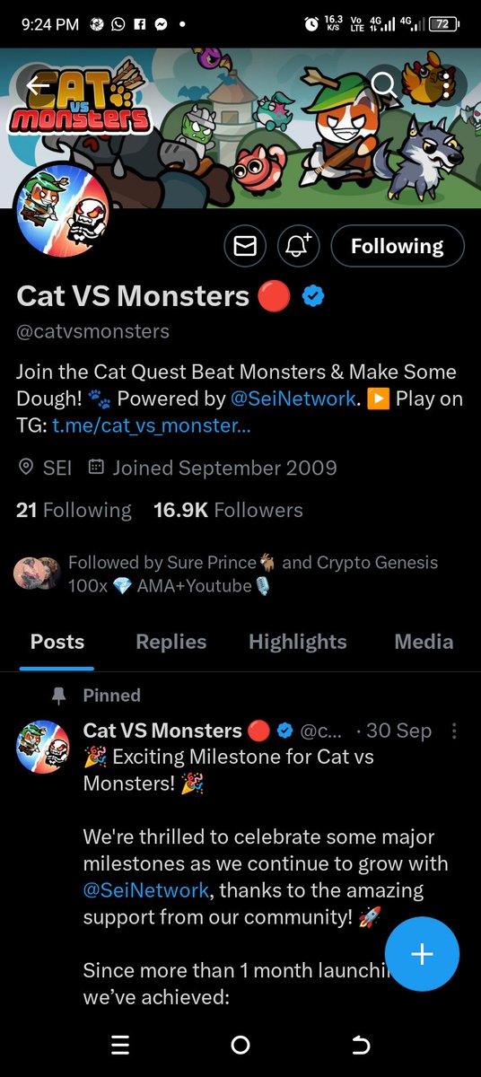I just joined the battle in Cat vs Monster on Telegram! Play now and support your side! <a href="/catvsmonsters/">Cat VS Monsters 🔴</a> <a href="/SeiNetwork/">Sei</a> <a href="/jambotechnology/">Jambo</a>