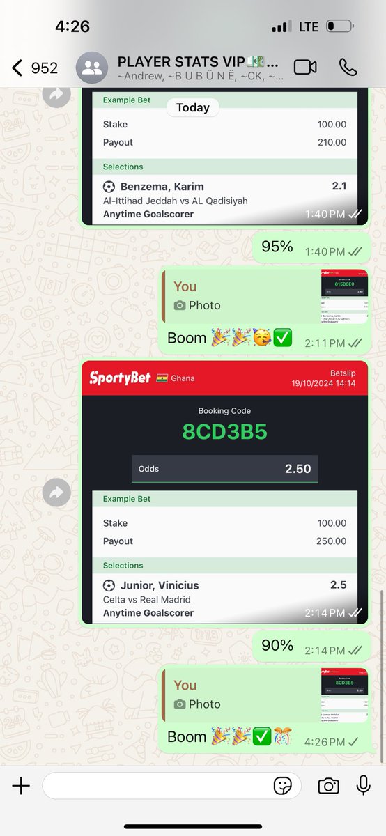 bright_tod1's tweet photo. Another WhatsApp player stats vip boom 🎉🎊🔥✅✅ https://t.co/jXNMc1bYIT