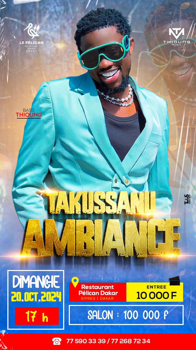 LepelicanRestau's tweet photo. Venez on ambiance, ce dimanche, avec Bass Thioune. https://t.co/K9vSj2fJ4v