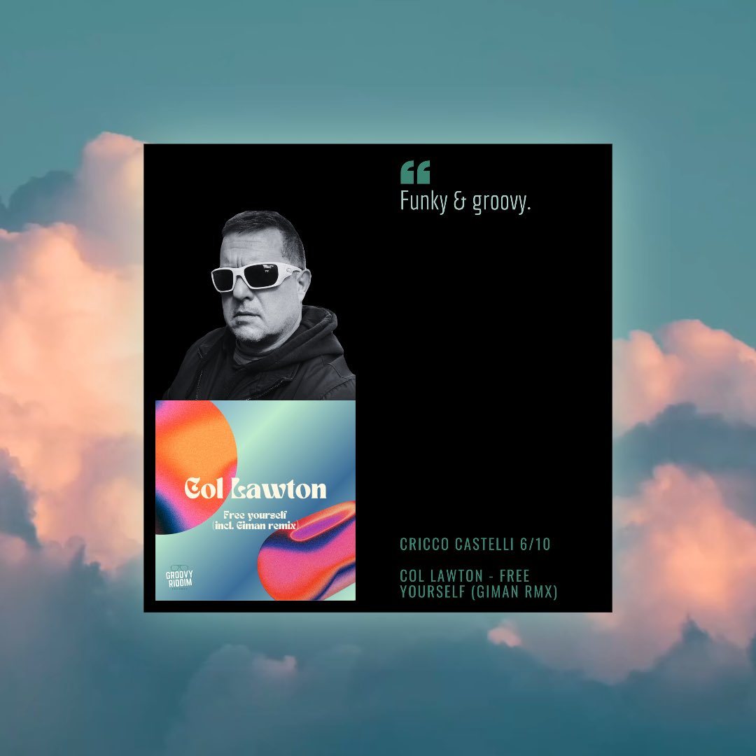 Groovy Riddim Records (@groovy_riddim) on Twitter photo 💪🏻Another supporter of '<a href="/CollawtonDJ/">Col Lawton</a> - Free Yourself’ (#giman rmx) is #criccocastelli!
🛒Get it exclusively now on <a href="/traxsource/">Traxsource</a>: traxsource.com/title/2363813/… 💪🏻Another supporter of '<a href="/CollawtonDJ/">Col Lawton</a> - Free Yourself’ (#giman rmx) is #criccocastelli!
🛒Get it exclusively now on <a href="/traxsource/">Traxsource</a>: traxsource.com/title/2363813/…