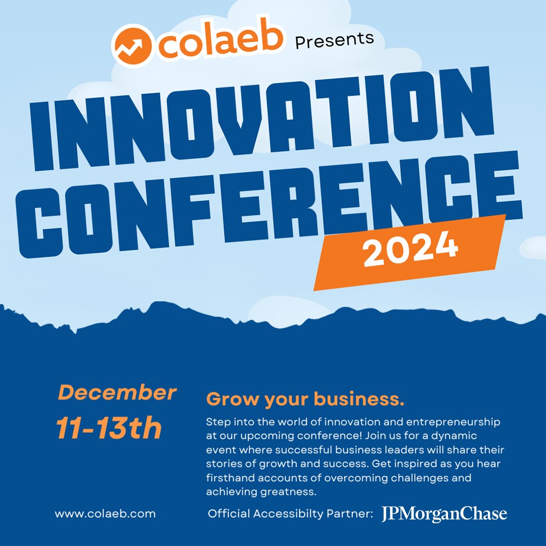 stopwatchcr8ive's tweet photo. @collabnelevate Innovation Conference returns in December with JPMorgan Chase as the official accessibility sponsor!

This experiential and immersive conference will take place over three days and feature numerous activities, learn more and #RSVP today on https://t.co/wrQMDRIZ2r https://t.co/0aampEiORg