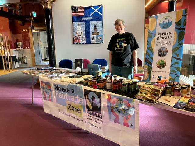 PKFairtrade's tweet photo. Great sales this morning of @TrueOriginFood at Perth Presbytery Christians &amp; Climate Change Conference with @christianaidsco @ecocongregation and @churchscotland. Also sold @transformtrade_ Christmas cards and @divinechocolate advent calendars and @Zaytoun_CIC olive oil and dates https://t.co/t4QNZPjqqf