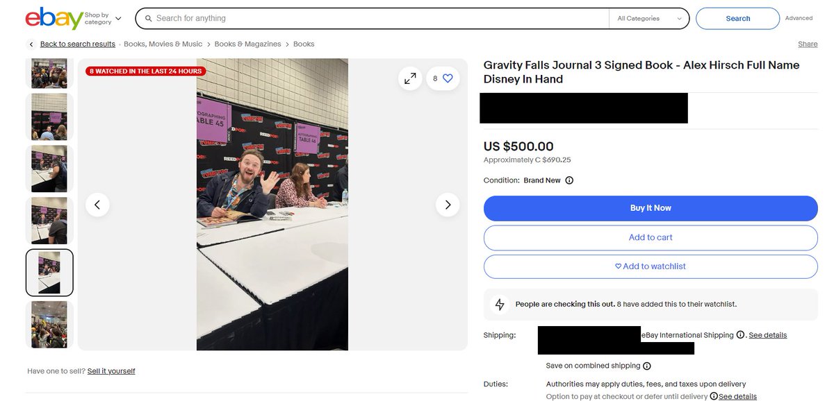 How big of a dick do you have to be to go to NYCC, have Alex Hirsch smile and wave at you like this, sign a Journal 3 for you, thinking you'll cherish and keep it...only to turn around and sell it for $500 USD on eBay a day later while robbing a genuine fan of that chance.