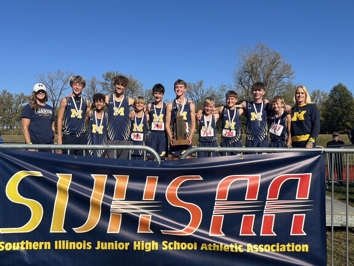 jjcdfletch's tweet photo. WOW!! For two consecutive years, the Marion Wildcats are State CC Champions!!! 💙💛😃
WE are MARION! https://t.co/SQjkkogv2x