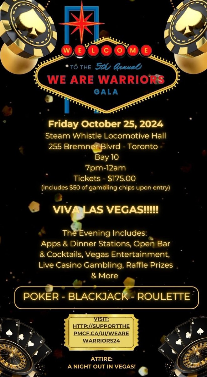 MoVernie's tweet image. Hey Peeps!

Looking for a cool event to attend and for a good cause?

The 5th Anniversary of the We Are Warriors Gala in support of the Princess Margaret Cancer Foundation is happening next Friday, October 25th.

#Gala #GoodCause #MoVernie