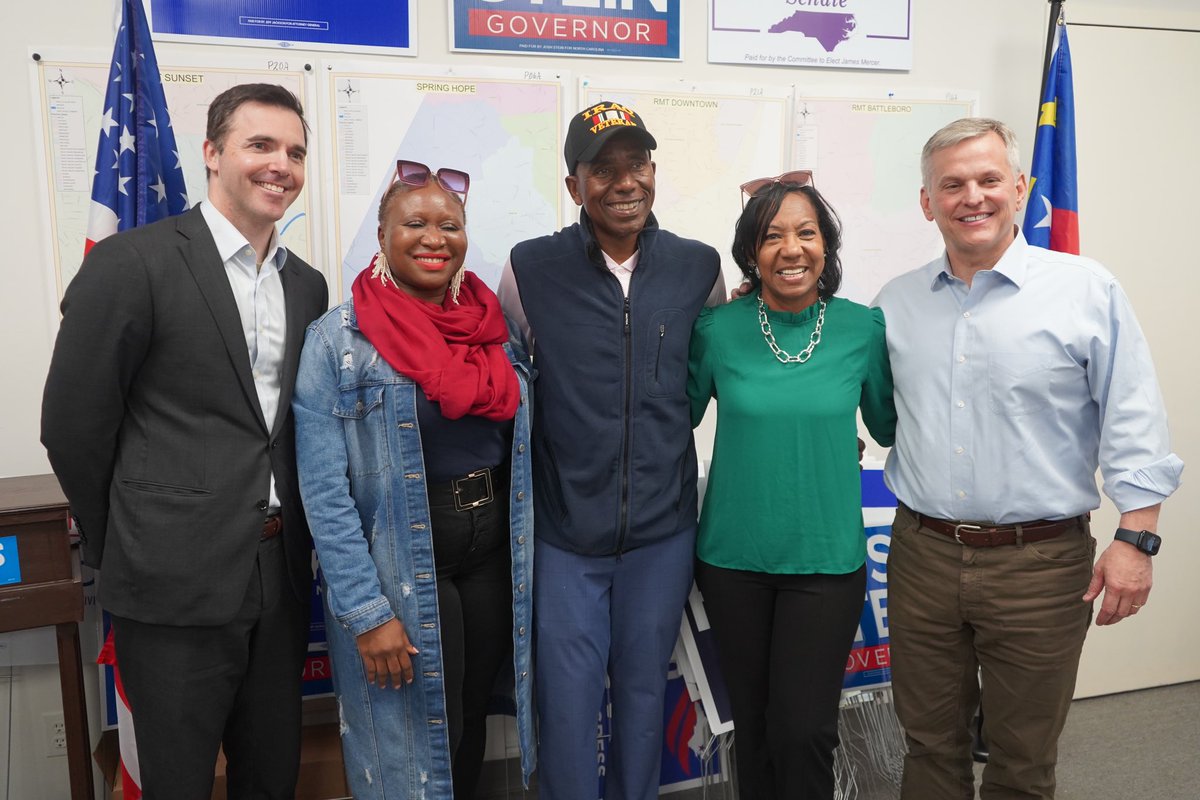 It was great to join Jeff Jackson, James Mercer, and our amazing volunteers in Rocky Mount yesterday! We are coming together to defend our governorship and break the supermajority — you can feel the energy. Let’s do this, NC!