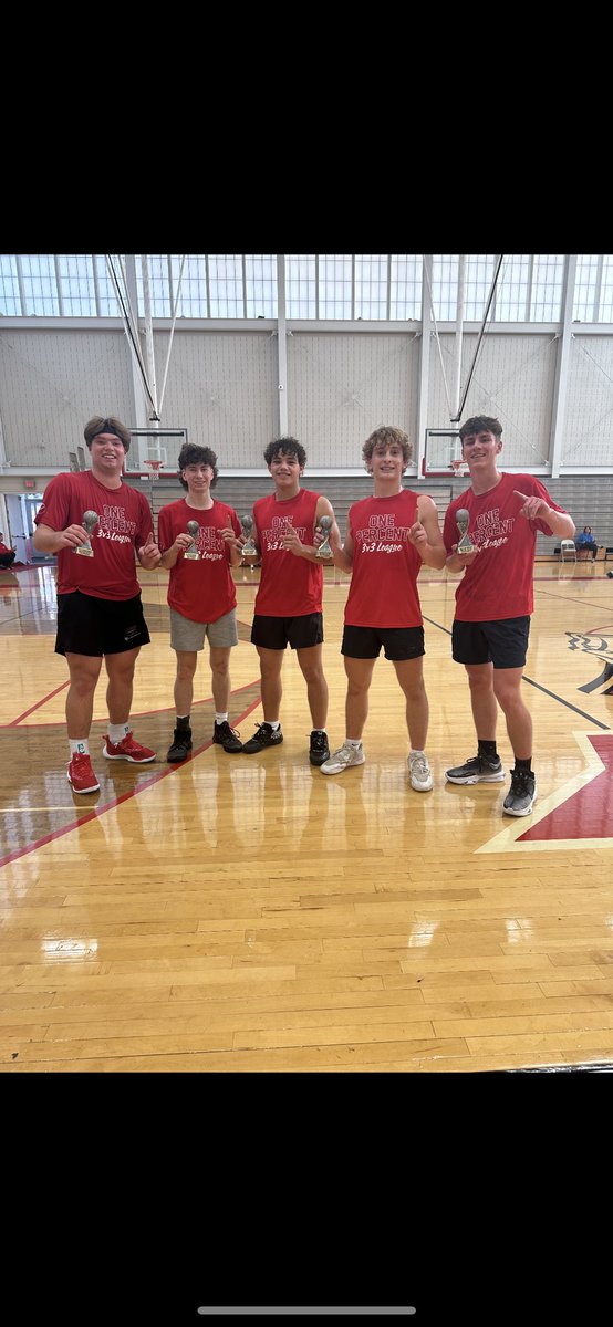 3 on 3 champs!!!!… Thank you to One Percent Basketball for putting this on.