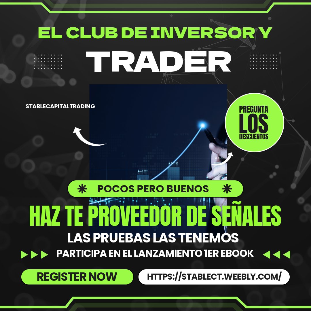 jmgm011's tweet photo. EL CLUB DEL INVERSOR Y TRADER
El camino de buscar señales para darlas

Incrementa tu conocimiento en finanzas y trading 3n la práctica será toda la vida 

De emprendedor a inversionista
CAMBIA TU VISION 

https://t.co/fjPgzzTqC4

https://t.co/BfZ5XLwO6f https://t.co/4wFHAW0LAz