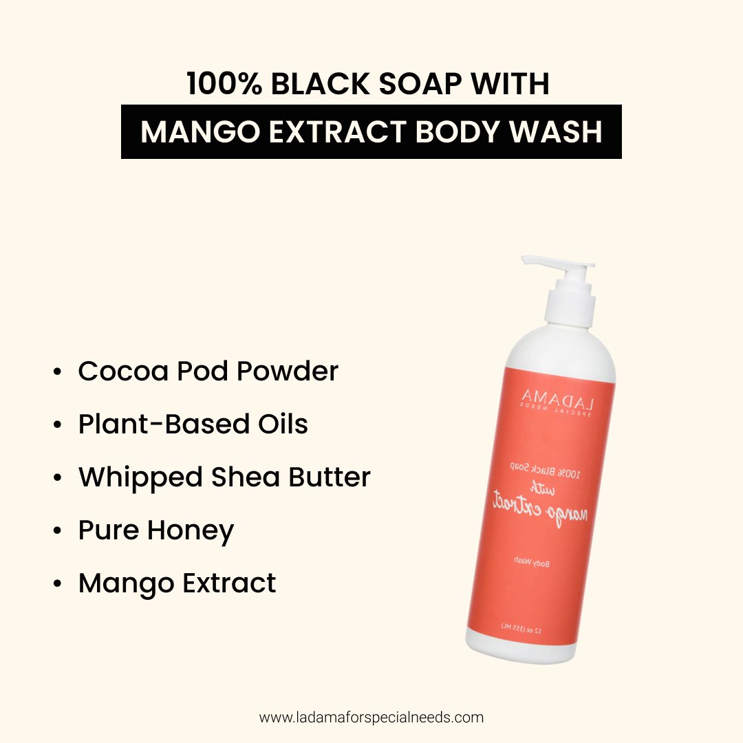 LadamaSpedNeeds's tweet photo. Experience the power of Africa’s finest ingredients with our 100% Black Soap with Mango Extract Body Wash!✨

📷Grab Yours: https://t.co/a71zlLjVKw

—---
#ladama #ladamaskincare #africanblacksoap #mangobodywash #LightningStrikes #Huskers #Caturday #SaturdayMorning https://t.co/zYNMD17Bx7