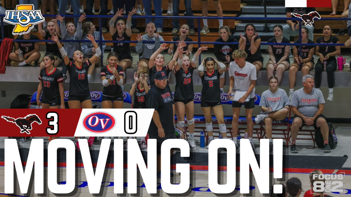The Mustangs sweep Owen Valley 25-11, 25-14, 25-16 and moves to tonight’s IHSAA Sectional #27  Championship! 

First serve is set for 6:00 PM at Speedway High School!