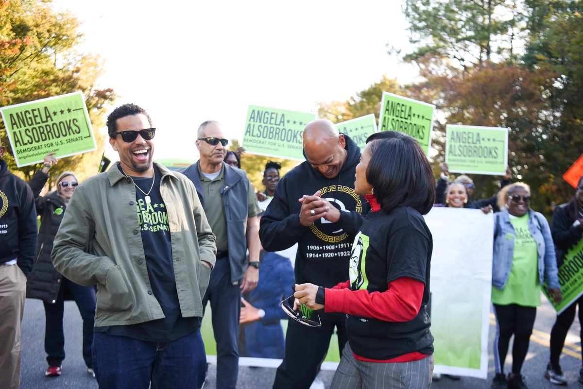 AlsobrooksForMD's tweet photo. Our young people are our future. I was proud to join Bowie State students at their homecoming parade this morning alongside Governor Moore and Michael Ealy.
#TeamAlsobrooks showed up and showed out because we know that in just 17 days, we will win at the ballot box! https://t.co/3S4w7pUA1z