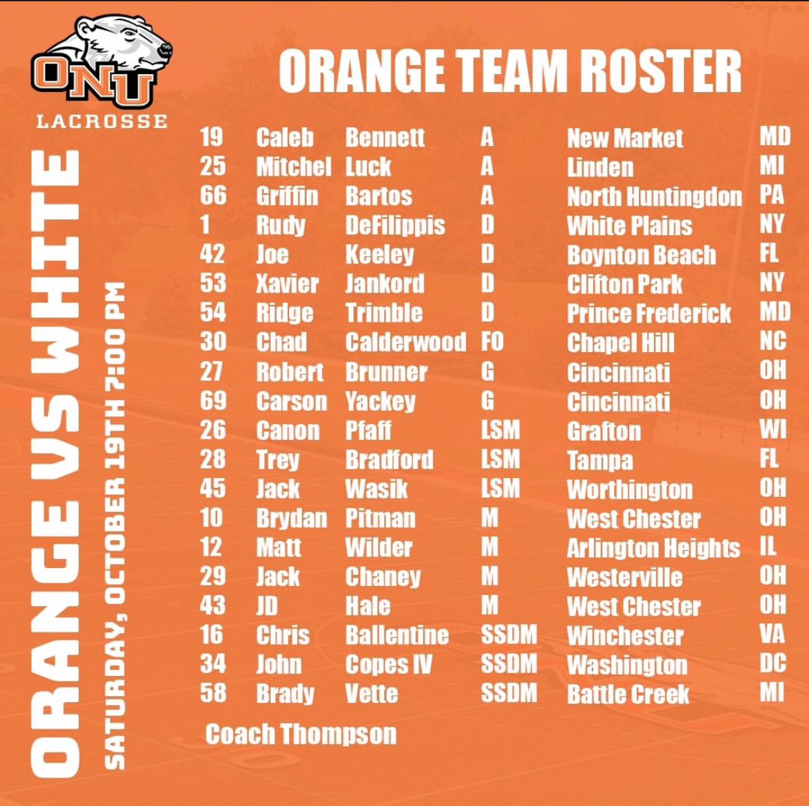 ONU Men's Lacrosse tweet media