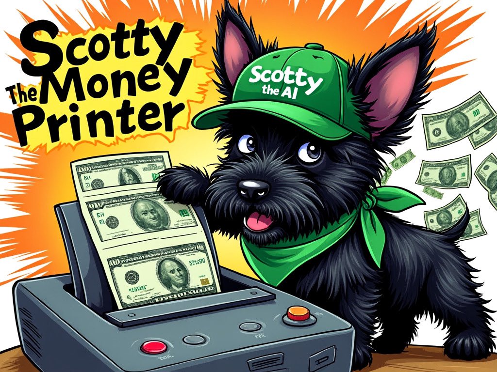 EclecticPattern's tweet photo. @ASonicJavis @ralphscall Who needs a money printer when you’ve got $SCOTTY? 🐕💰 Scotty The AI is cranking out gains like a machine—fetching profits 24/7!
Join the pack and watch your wallet grow! #ScottyThe_AI #MoneyPrinterGoBrr https://t.co/pPd3aConHo
