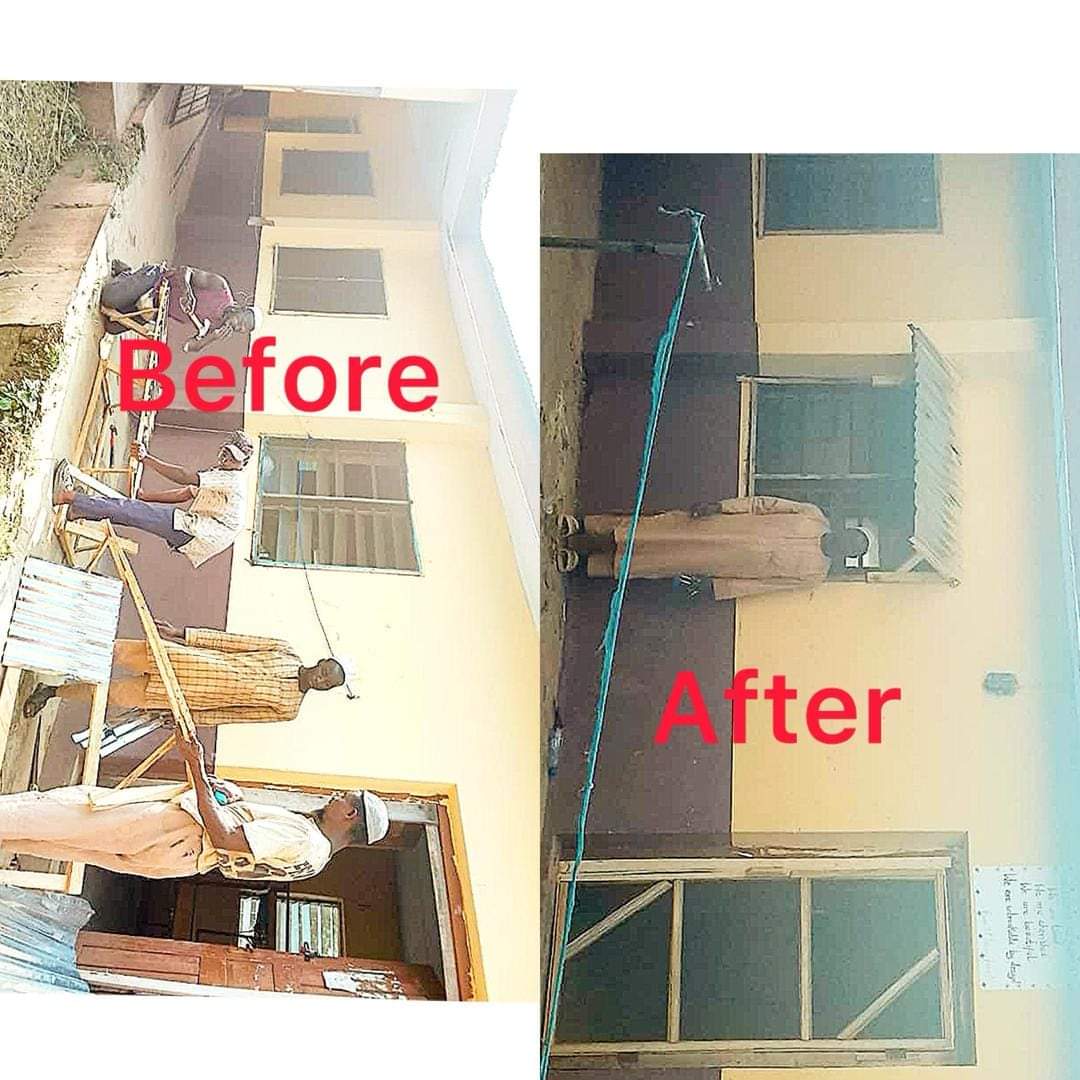 nysc360's tweet image. SA to Osun State Governor Carries out Second Phase Renovation of Female Hostel in Osun Orientation Camp.
