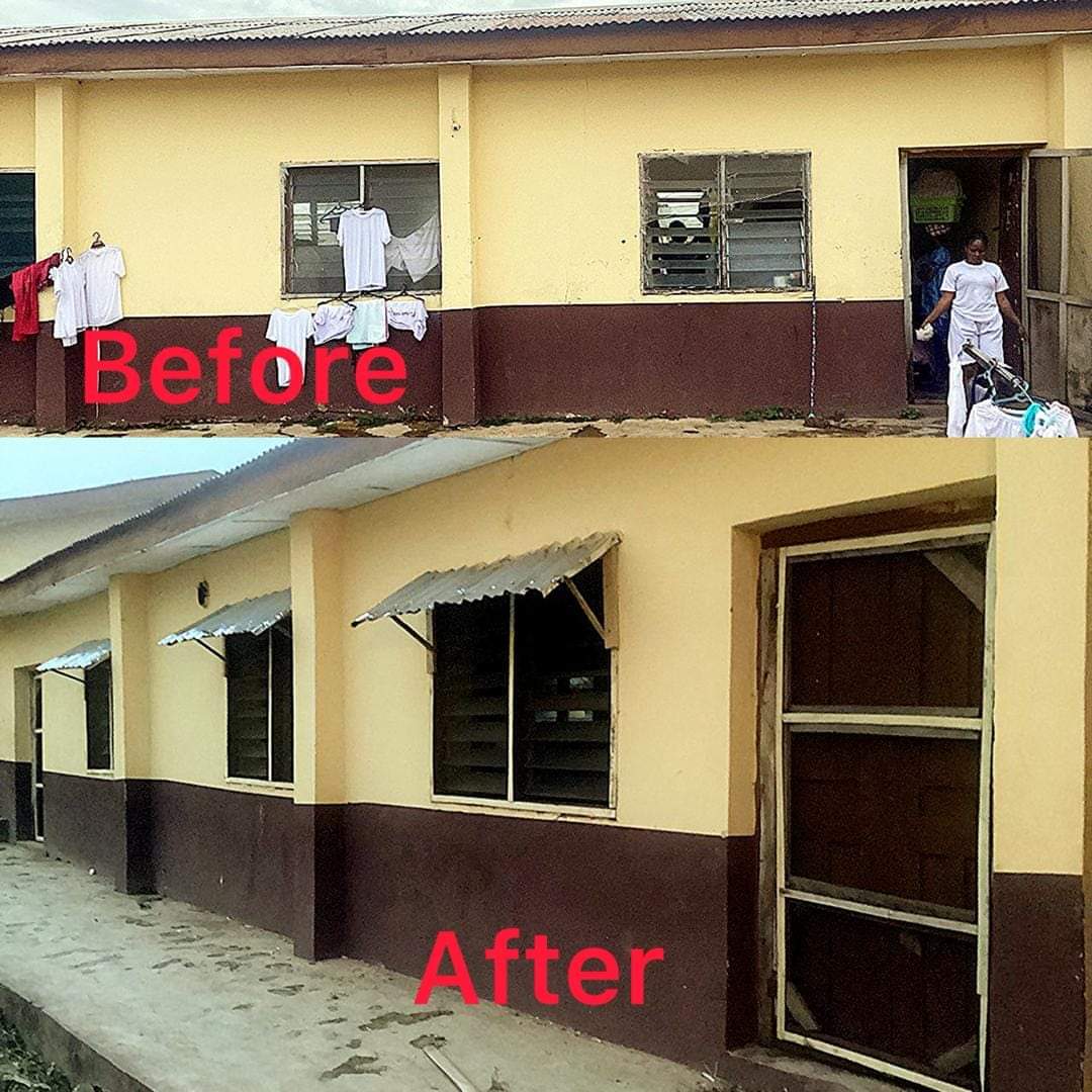 nysc360's tweet image. SA to Osun State Governor Carries out Second Phase Renovation of Female Hostel in Osun Orientation Camp.