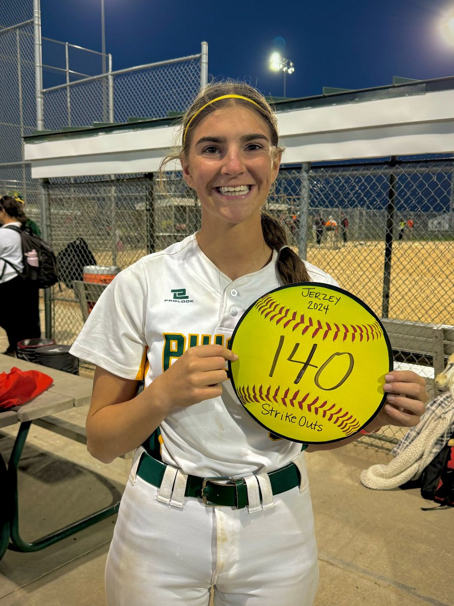 Ending my senior season with 50 career wins 140 season strike outs and 301 career strike outs #9out