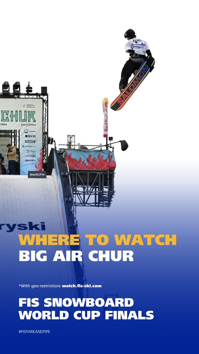 fissnowboard's tweet photo. Finals at the Big Air Chur World Cup are going down at 20:00 CET and it’s gonna be massive!
Watch live (with geo restrictions) - https://t.co/j4wa5SZZZe
Livescoring - https://t.co/nWzg0sWdoi
#fisparkandpipe #bac24 #fisbigair https://t.co/pbGn6roSB7
