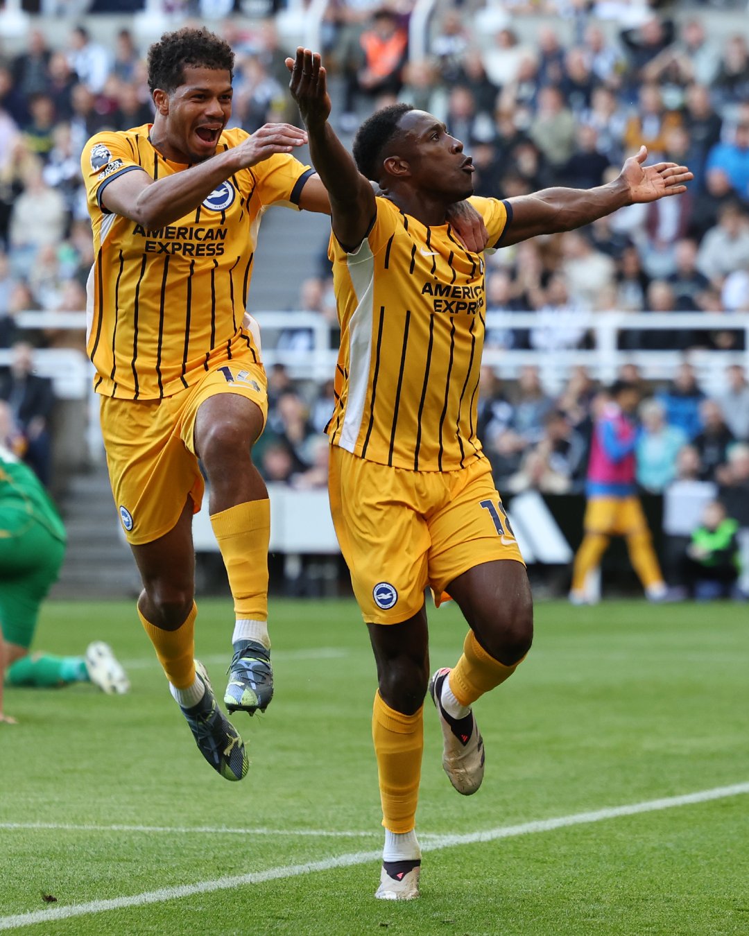Georgi and Welbz celebrate after combining to put us ahead at Newcastle. Name a better duo, we'll wait...