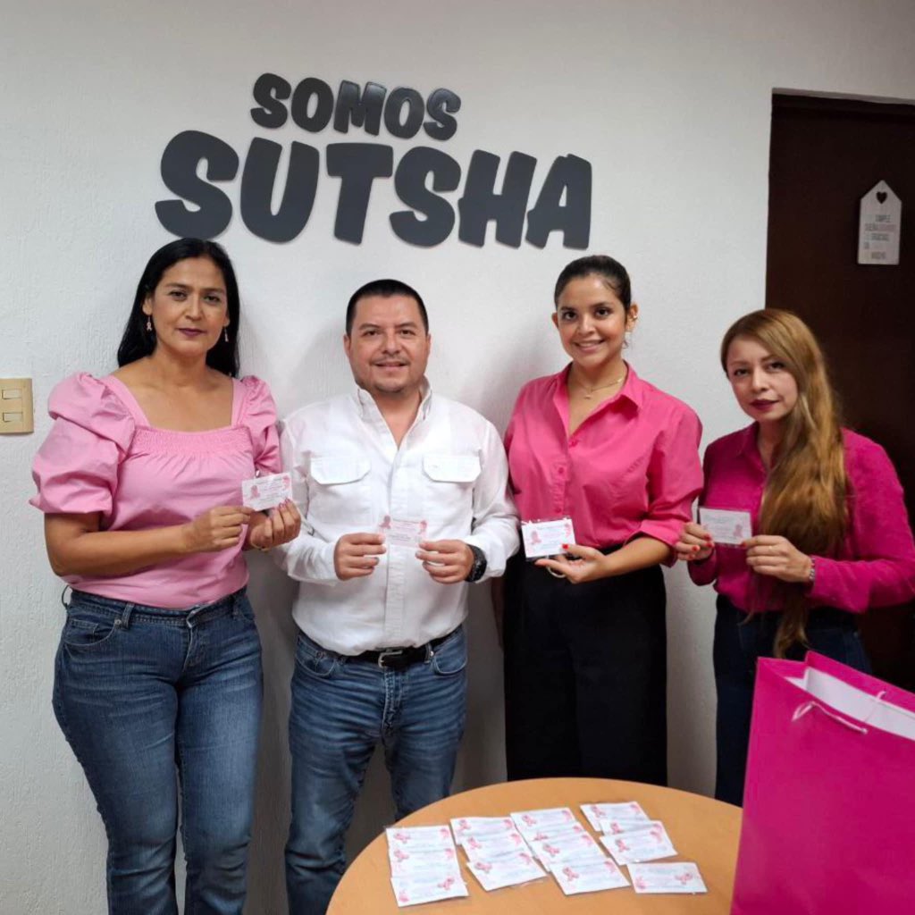 SUTSHA's tweet photo. Hoy nos unimos a la lucha contra el cáncer de mama, recordando la importancia de la detección temprana y del apoyo a quienes enfrentan esta batalla. 💗 🎀

#SomosSUTSHA
 #OctubreRosa https://t.co/e0JyH7wf3n