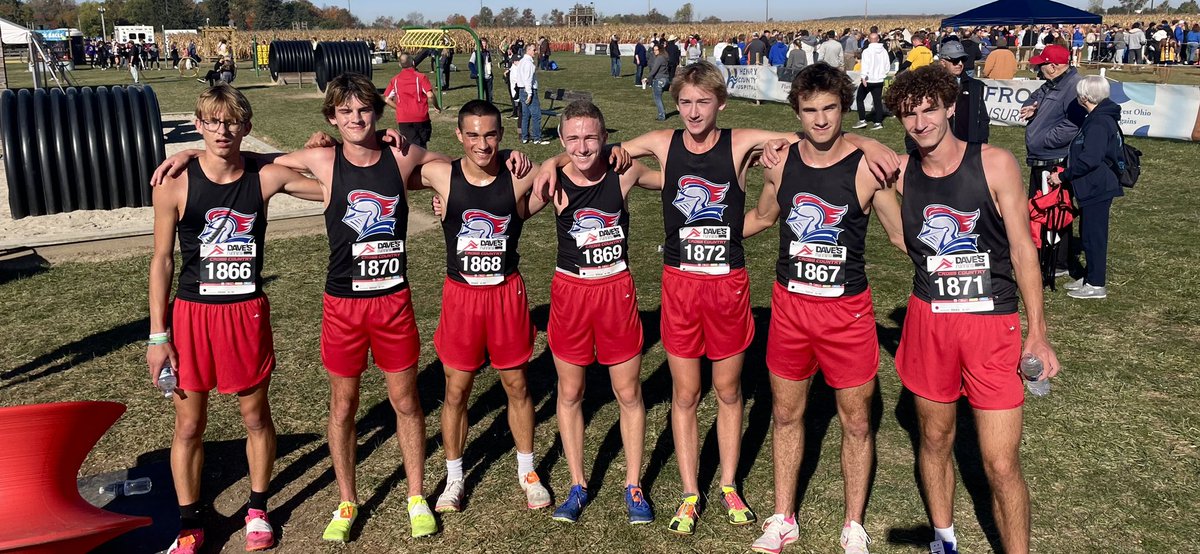 🚨 District Champs🚨 
(5th in a row!)
8th: Arquette 15:54 (Top 12 All-Time)
12th: Higgins 16:04 (freshman record!)
13th: Little 16:04 (Top 20 All-Time)
16th Heck: 16:08 (Top 20 All-Time)
17th: Adolph 16:09 (Top 20 All-Time)
24th Kling 16:30 
40th: Sandvik 17:18
<a href="/SFSAthletics/">St. Francis de Sales Athletics</a>