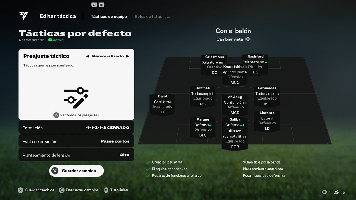 mariomendeez__'s tweet photo. 👨‍🏫 TÁCTICAS DE LA 4-1-2-1-2 
 
Código: N&$xwRhVXpB

🔥 Formación ideal para quien busque contraatacar rápido triangulando con los 3 de arriba.

👍🏼 Puntos fuertes: Muchísimas opciones de pase en ataque y buena presión tras pérdida.

👎🏼 Puntos débiles: Transiciones defensivas.

🛡️ Planteamiento defensivo: Alto 65%

🙏🏼 Si te gustaron o te resultaron útiles, dale apoyo al tweet!  🔂/❤️
