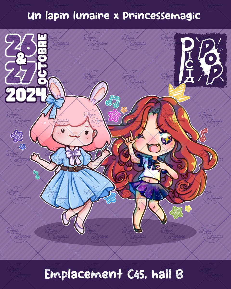 Princessemagic's tweet photo. Hey heeey, avec @unlapinlunaire , nous serons à la Picta'Pop de Poitiers le 26 et 27 octobre ! ✨

Vous pourrez nous trouver au stand "C45" ~

Pour ma part, chers Poitevins, vous serez les premiers à voir mon nouveau porte-clefs "Princessemagic" hihi 💖 https://t.co/COJOUhZYWi