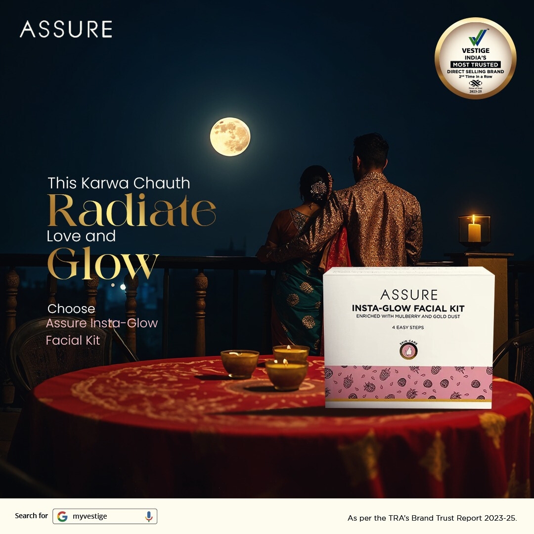 vestigemkt's tweet photo. Celebrate the bond of love and glow with radiance this Karwa Chauth! πβ¨
Whether you're fasting or pampering yourself for the special day, let Assure Insta Glow Facial Kit bring out the best version of you. Shine bright for the ones you love!
#KarwaChauth #GlowWithAssure https://t.co/0moR0ItjFk