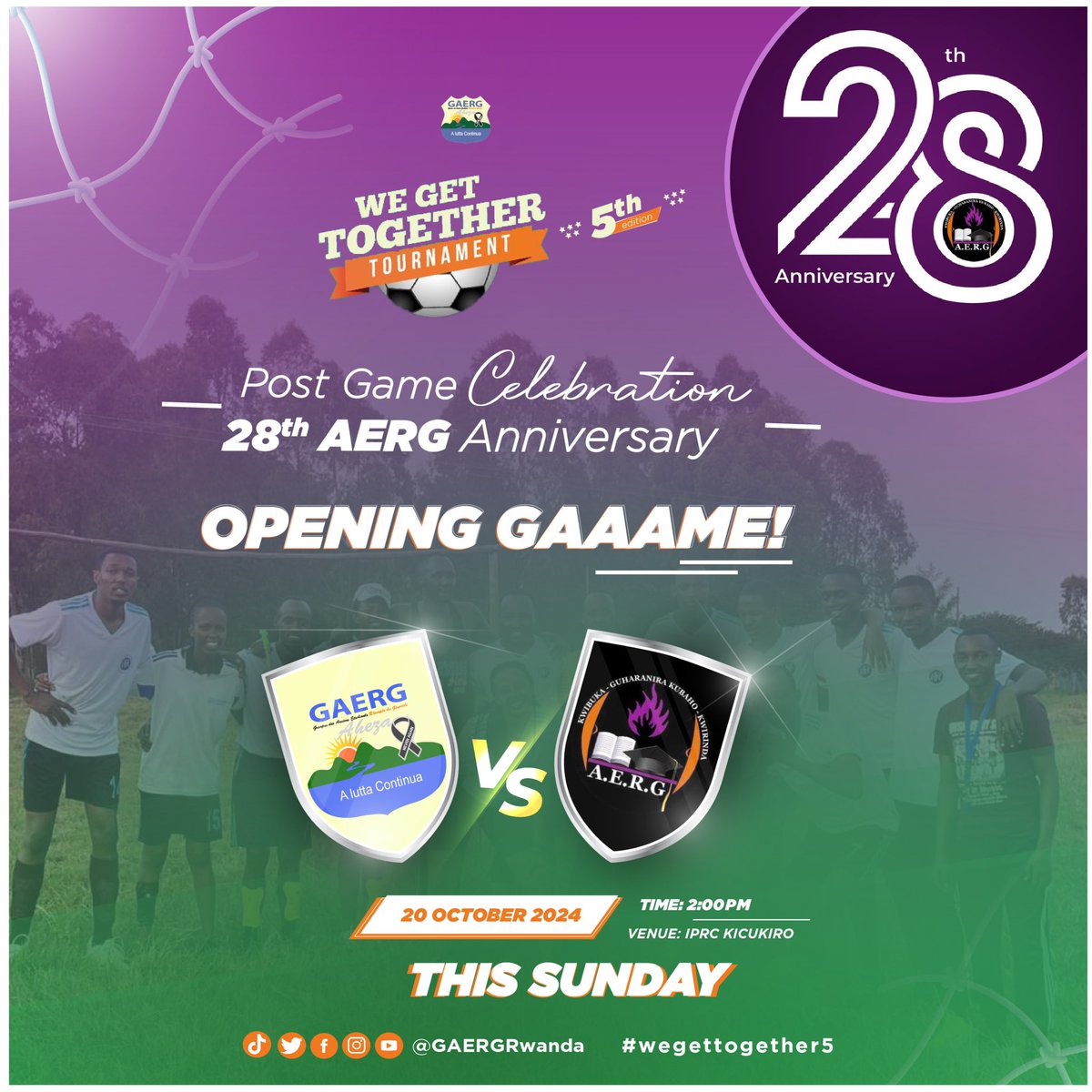 IBUKAYouth's tweet photo. Are you an AERG member, a former member, or a friend of AERG? 

Join us to celebrate AERG’s 28th anniversary as we kick off our WGT tournament. 

Don’t miss out!

#AERG28
#wegettogether5 https://t.co/XPvhGk7Vgg