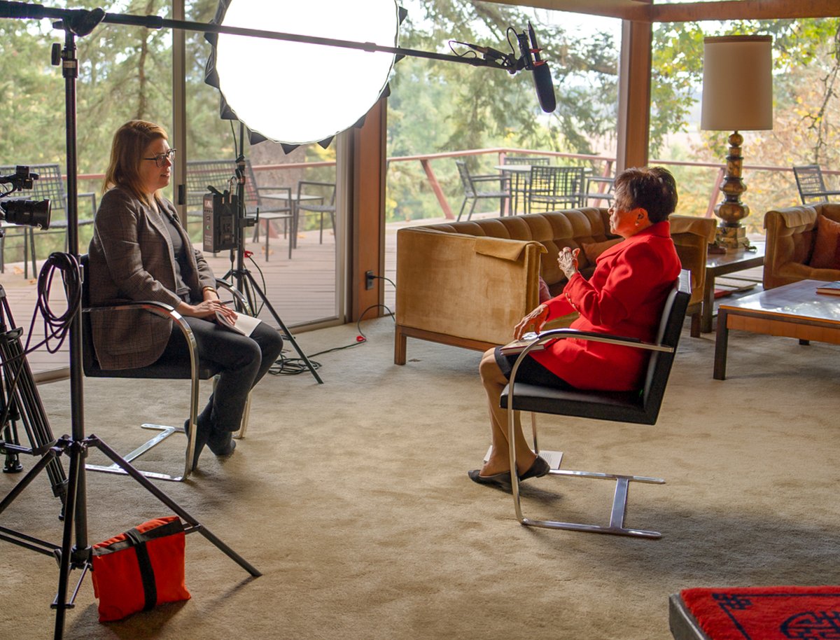 This week HRA recorded an #oralhistory interview with Senator Mae Yih, the first Chinese American in the US to serve in a state senate. HRA manages the Oregon State Capitol Foundation oral history project and collaborate with Flowerhead Productions to video record all interviews.