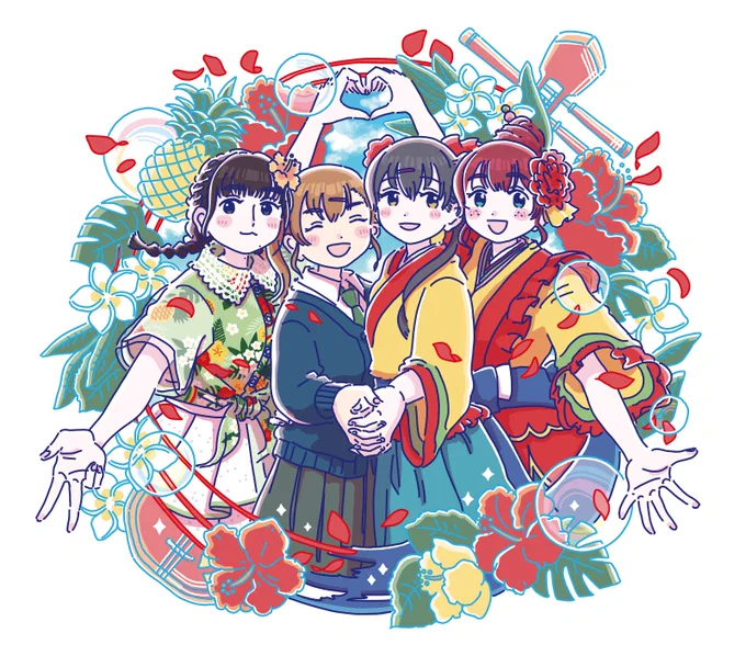 あらためまして、こちらのフラスタのイラストを描かせていただきましたCara Tesoro…………… Day2もたのしみにしております LOVE 