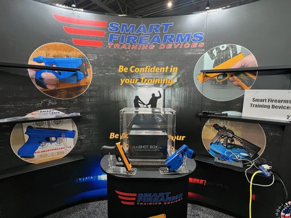 Smart_Firearms's tweet photo. Excited to be in Boston for #IACP2024, hosted by the International Association of Chiefs of Police. It's the perfect venue to debut the X2 Shotbox, which realistically mimics the sounds of weapon deployments. Come see it for yourself at Booth #2719. https://t.co/cuAVgP9LRs