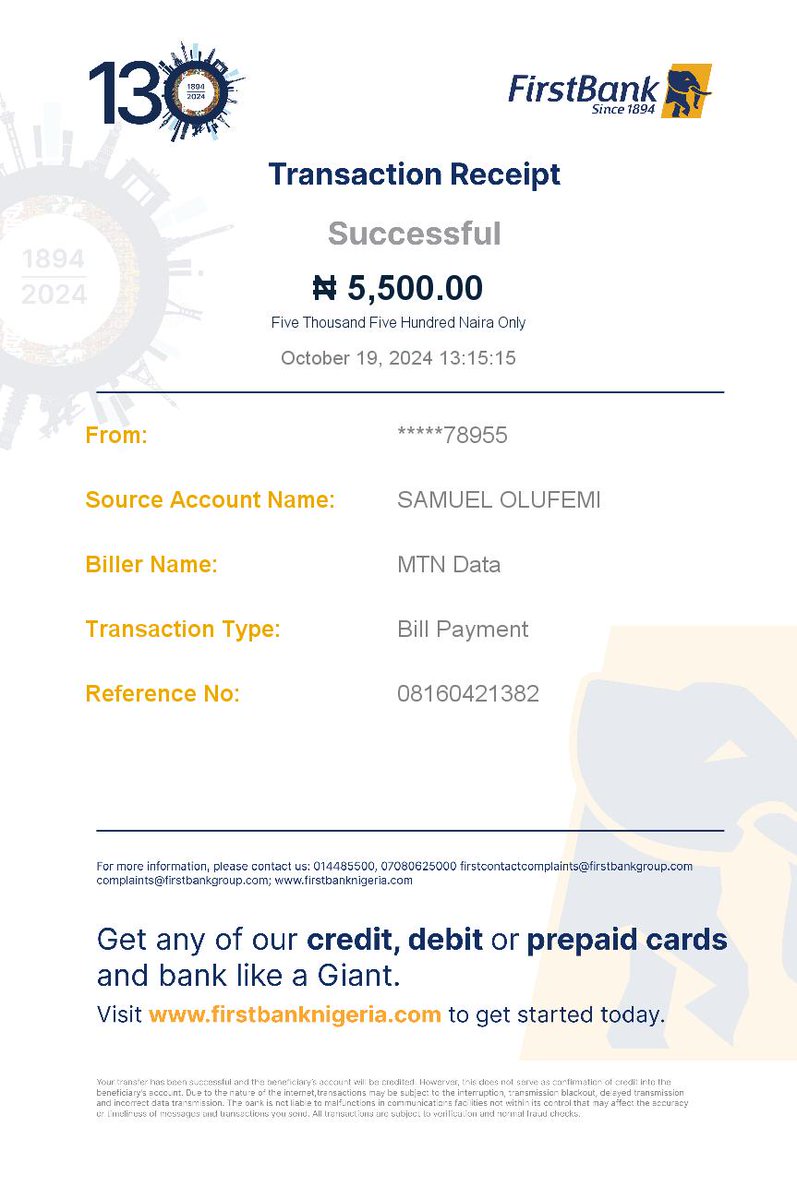 Olufemi Samuel (@dtwo_d2) on Twitter photo Dear <a href="/MTNNG/">MTN Nigeria</a> ,
Kindly top the data I subscribed for on 08160421382 or reverse my money so that I can purchase data from another network provider.
It's been more than 3 hours since I have subscribed but you are yet to credit me. Dear <a href="/MTNNG/">MTN Nigeria</a> ,
Kindly top the data I subscribed for on 08160421382 or reverse my money so that I can purchase data from another network provider.
It's been more than 3 hours since I have subscribed but you are yet to credit me.