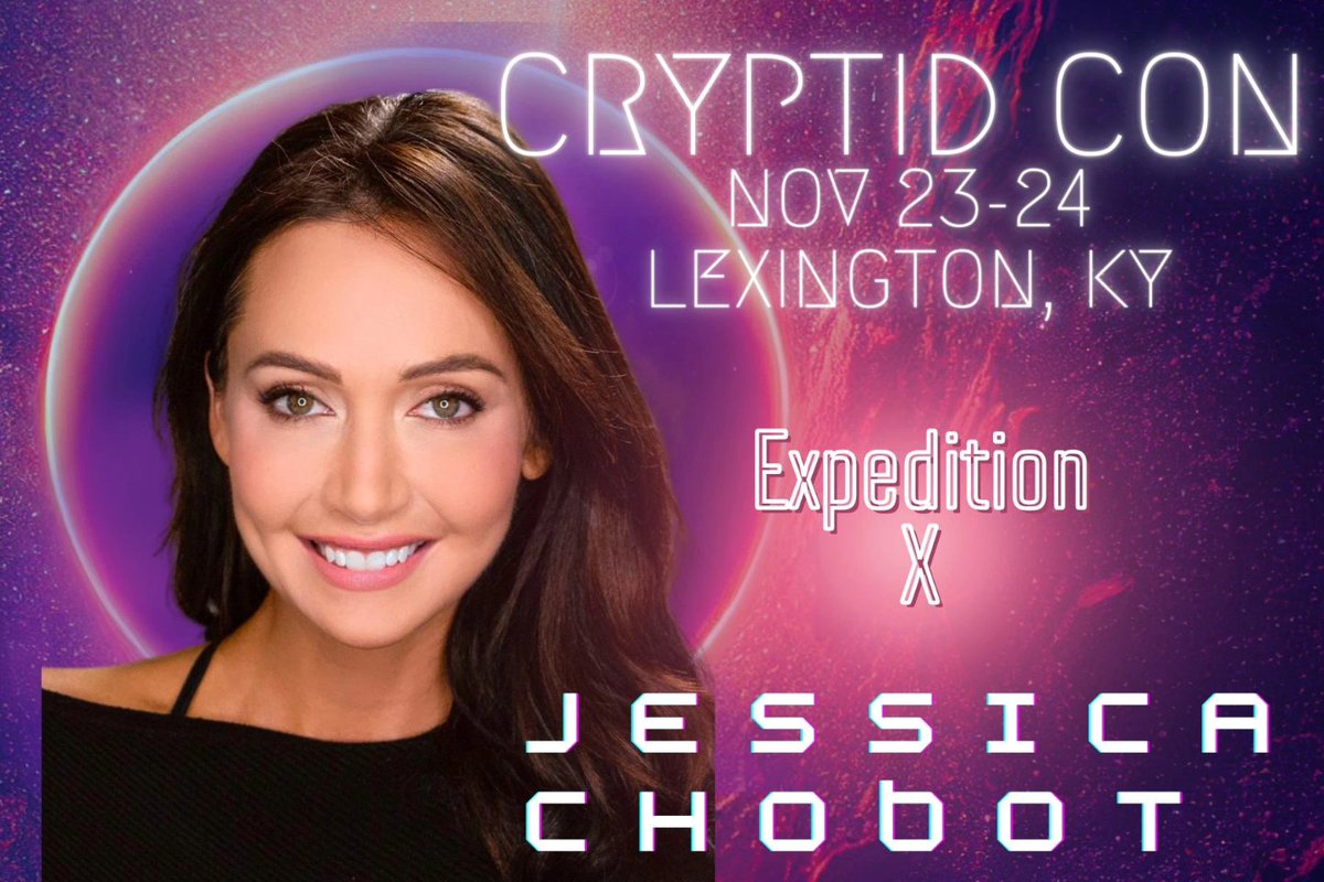 Fans of #ExpeditionX and Bizarre States!!! Here's your chance to come out and meet the amazing Jessica Chobot at Cryptid Con this November 23rd and 24th in Lexington, KY!!!