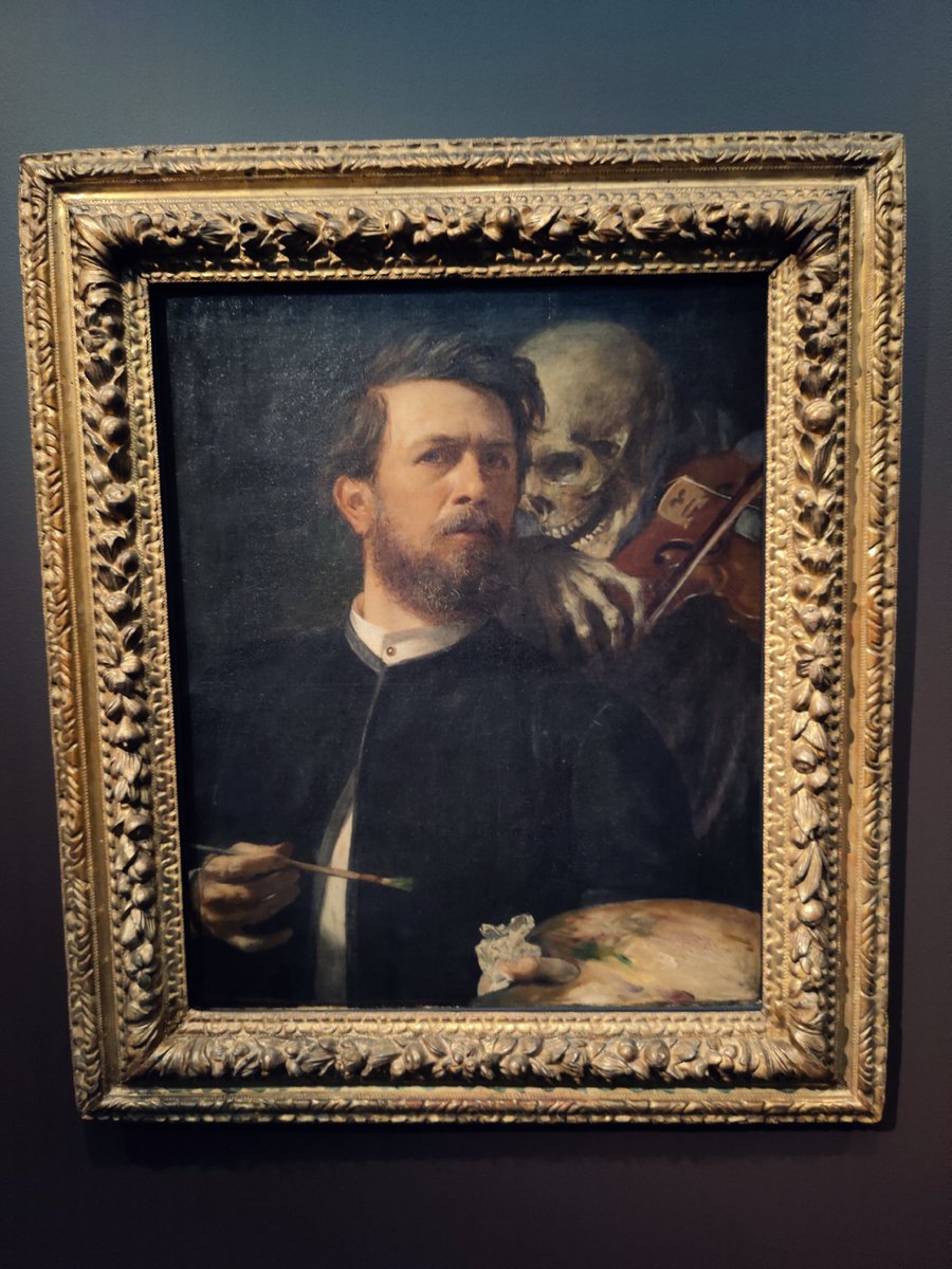 TeemuSintonen's tweet image. Gothic Modern on yksi taidokkaimmin kuratoiduista näyttelyistä mitä olen ikinä nähnyt. Marianne Stokes oli uusi tuttavuus! Upeita teoksia hänellä. Pakko mennä vielä uudestaan! Lapsen mielestä tupakoiva luuranko oli (tietysti) paras! @AteneumMuseum #GothicModern #Ateneum 💀🚬