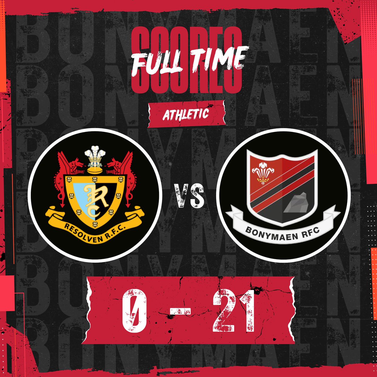 Bonymaen Athletic win in tough conditions against a determined Resolven side. 🔴⚫️ 

#UppaMaen #wrucommunity