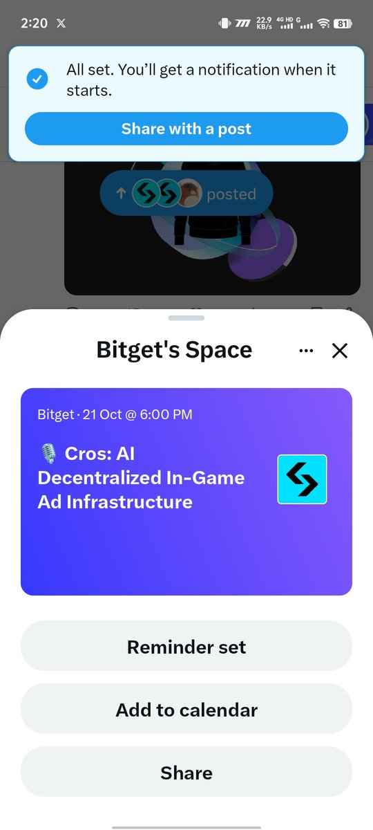 ASLC2011's tweet photo. @bitgetglobal @CrosWorlds I’m getting ready to attend the AMA by @CrosWorlds. @HardmanBru65784 @hseyinAzarkan @landedim https://t.co/YcIRwaoOiw
