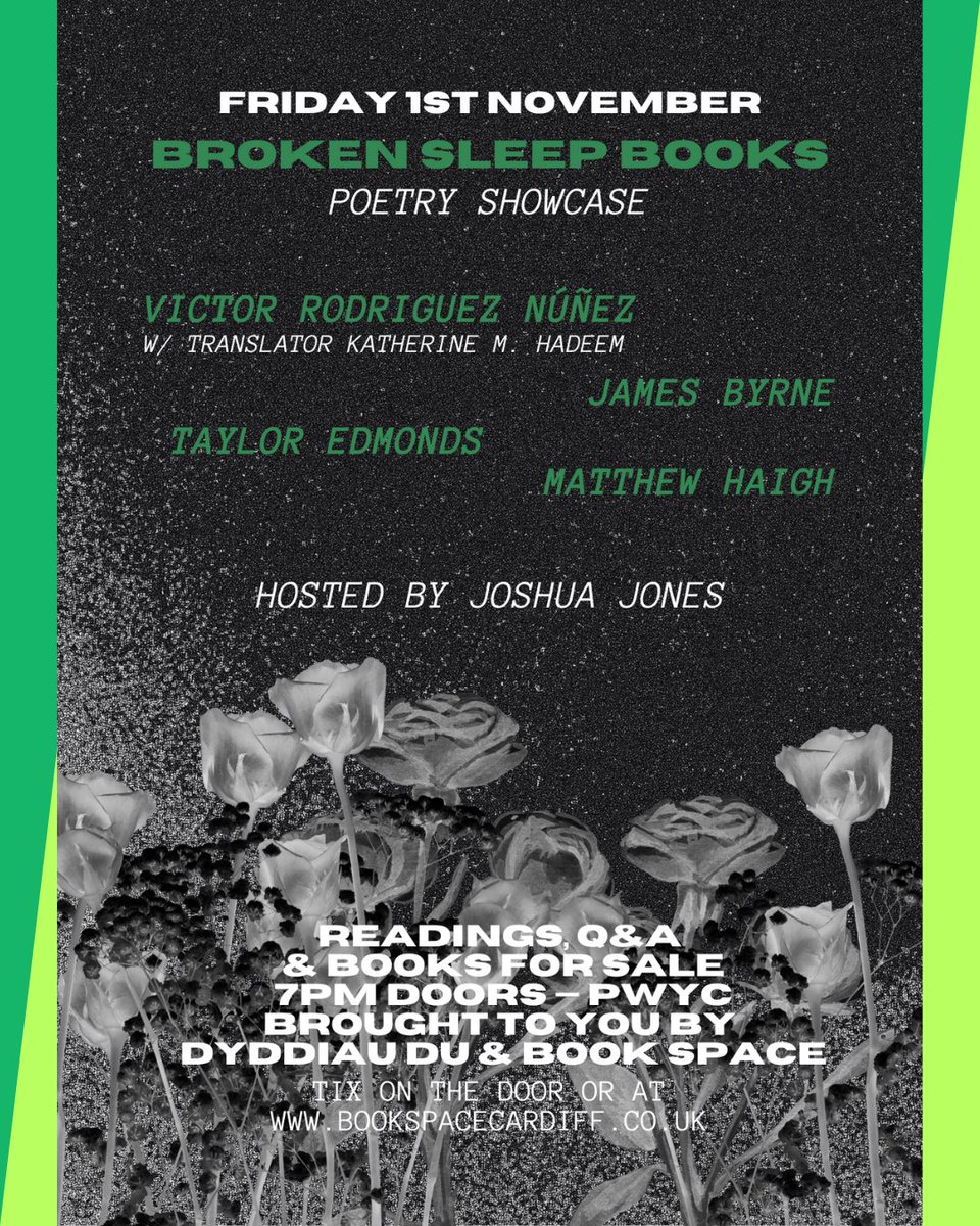 BookSpaceDiff's tweet image. Upcoming events at Book Space Cardiff in October and November!