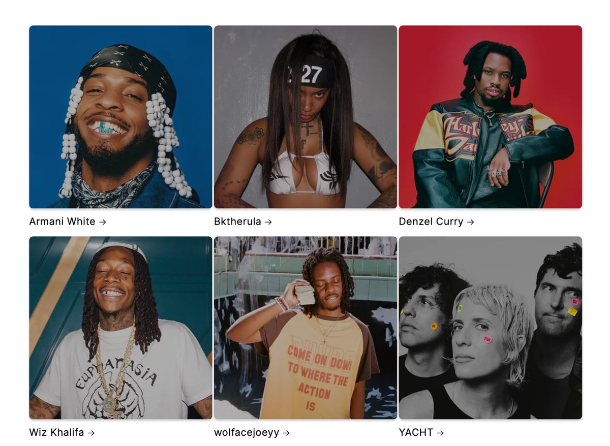 YACHT's tweet photo. It's pretty sick that we're one of only six artists on @SoundCloud that were invited to make t-shirts for their new store. Buy one, they're not even taking a cut!

https://t.co/xFUkJSpyHj

Shoutout to @wizkhalifa @denzelcurry @bktherula @armaniblanco @wolfacejoeyy ❤️ https://t.co/1xJZRHHQbE