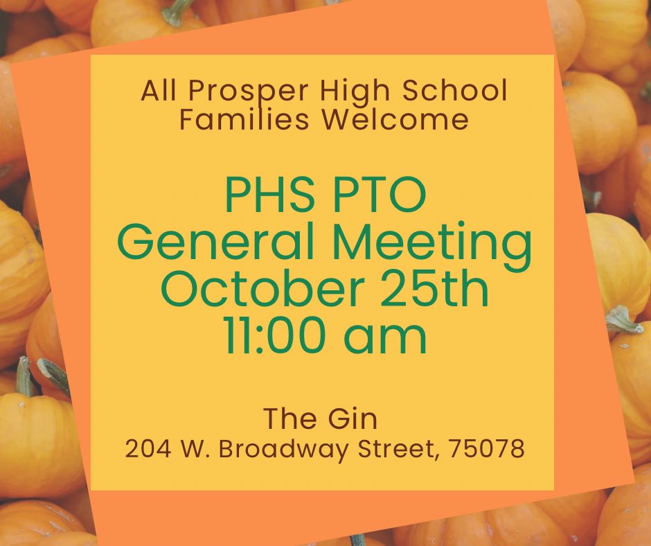 Prosper High School PTO tweet media