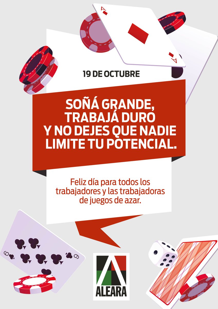 PrensaALEARA's tweet photo. #hoyesnuestroDía
♣️Feliz dia a las y los Compañeros!🎰 https://t.co/aK3o9MslJc