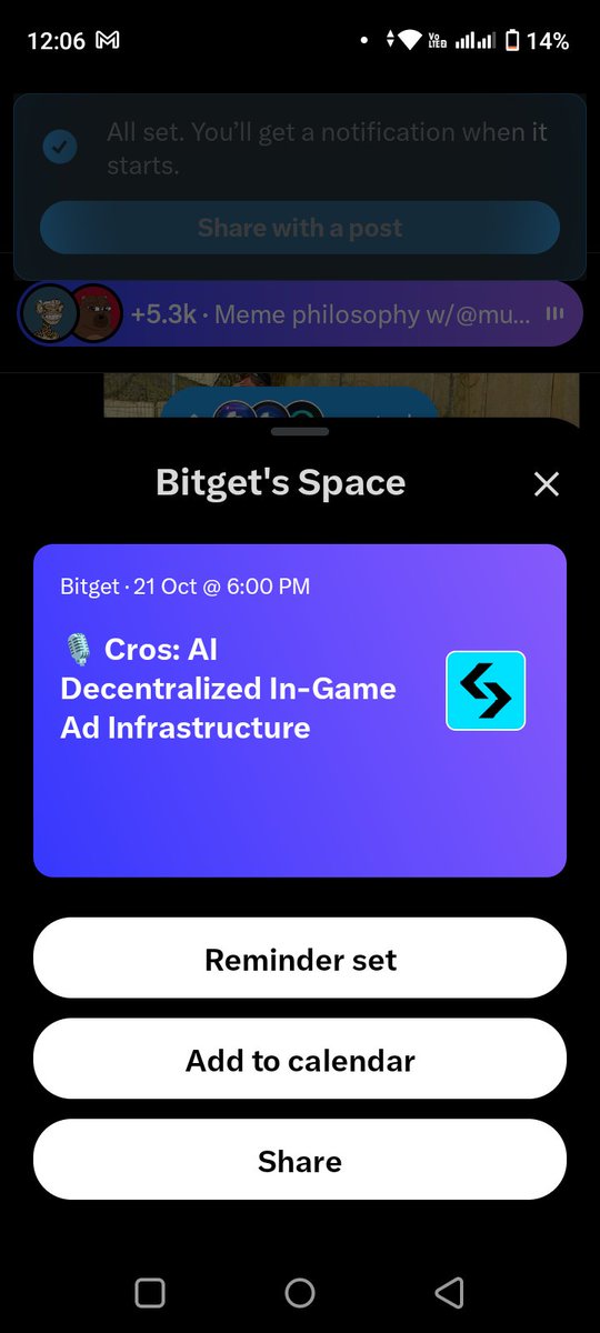 mdmartinezz's tweet photo. @bitgetglobal @CrosWorlds I’m getting ready for @CrosWorlds next AMA. @KrgzHasan @jordan_har60256 @kockmaryann1989 https://t.co/O6sq5wpuVD