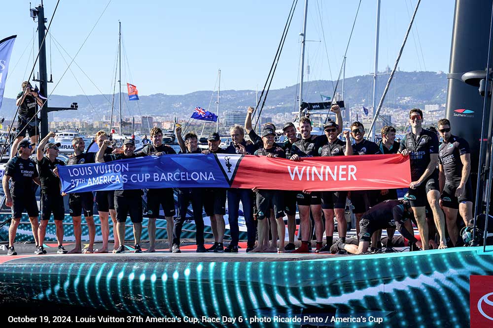 Match Racing • Barcelone
37e America’s Cup • 7-2 : Les Néo-Zélandais gardent l’Aiguière d’argent pour la 3e fois consécutive
seasailsurf.fr/37e-America-s-…