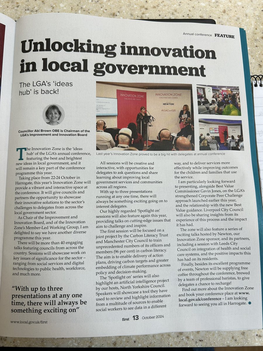 💡Really looking forward to the Innovation Zone at <a href="/LGAcomms/">Local Government Association (LGA)</a> conference next week

🔢 over 40 sessions across 3 days

🔎 and special focused sessions on care leavers, carbon literacy, AI in social care &amp; Corporate Peer Challenge

👉 something for everyone!

#LGAConf24