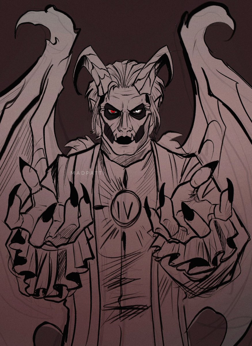 VesPattilia's tweet photo. Demon Copia sketch based on a cosplay from the.marked.ones on tiktok :) https://t.co/LMVOdVuFnm