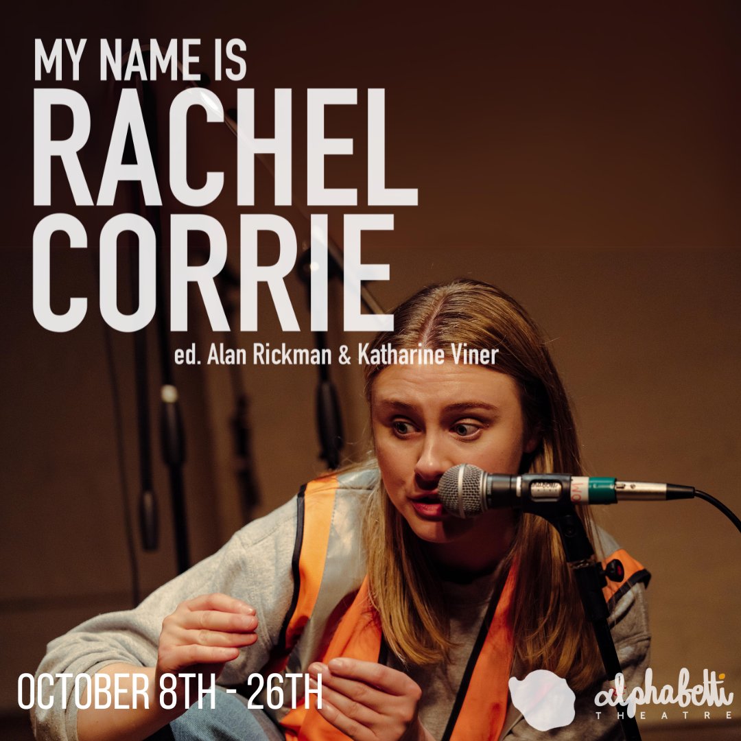 Alphabetti's tweet photo. In a moment of much disinformation, obfuscation and misleading discourse, Rachel Corrie’s testimony rings out against the complacency of people in the West, calling on us all to act for justice and peace.
One more week to go!
Photograph credits: Von Fox https://t.co/HWzWf3IKKX