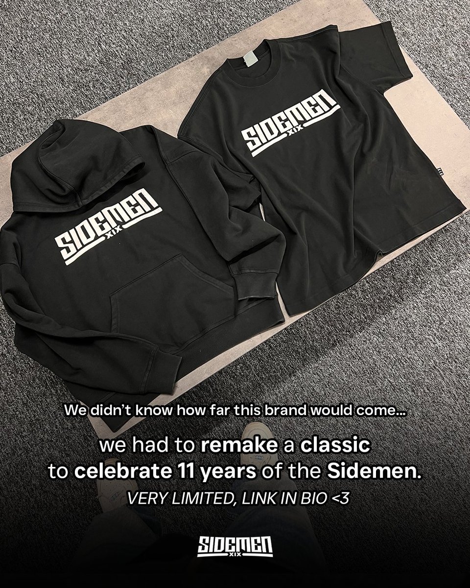 SidemenClothing's tweet image. Anything is possible 🫶 

The original @sidemen collection is live now, link in bio (very limited)