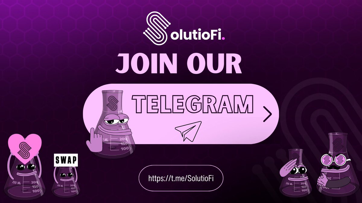 👉Looking for the best solution to unlock your wallet's full potential?  
👉Love Synthesis? 
👉Need support or want to connect with the team?  

We’ve got you covered!   

Our Telegram is now OPEN! Join and be part of the revolution ➡️ t.me/SolutioFi